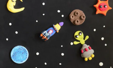 Clay Outer Space scene