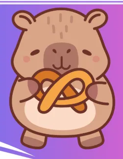 wombat with a pretzel