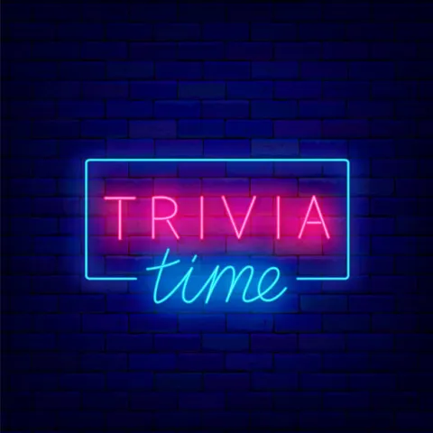neon trivia time sign