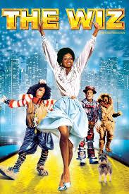 Movie poster shows Diana Ross as Dorothy, with her arms upraised in joy