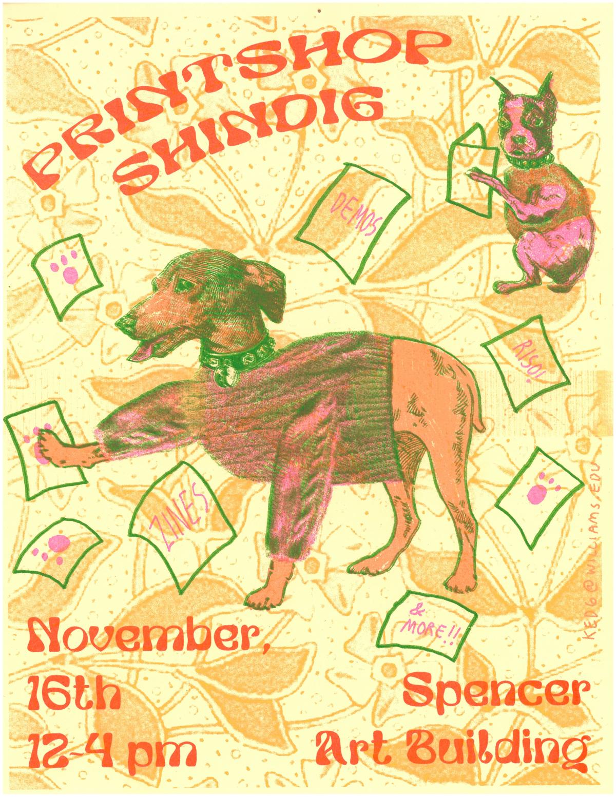 Williams College printmaking poster